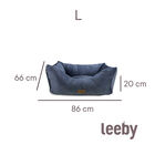 Leeby Cuna Impermeable y Desenfundable Azul Marino para perros, , large image number null